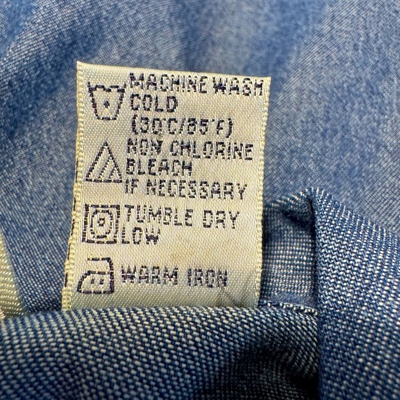 Lemon Grass Denim multicolor Embroidered denim Style Button down Top Size Large - Picture 7 of 7